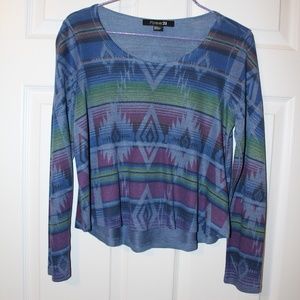 Long Sleeve Forever 21 Crop Top